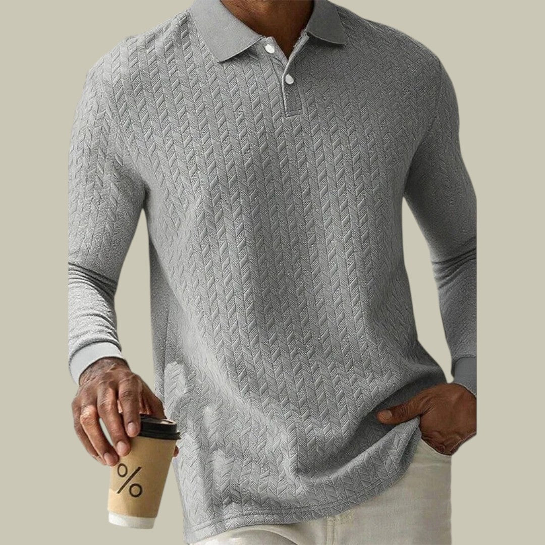 Mens Long Sleeve Polo Shirt