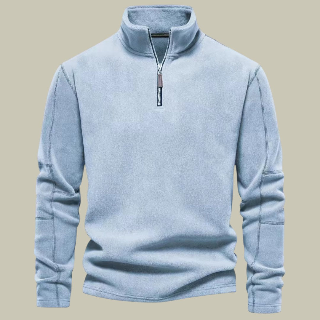 Mens Thick Warm Fleece Sweater Half Zip