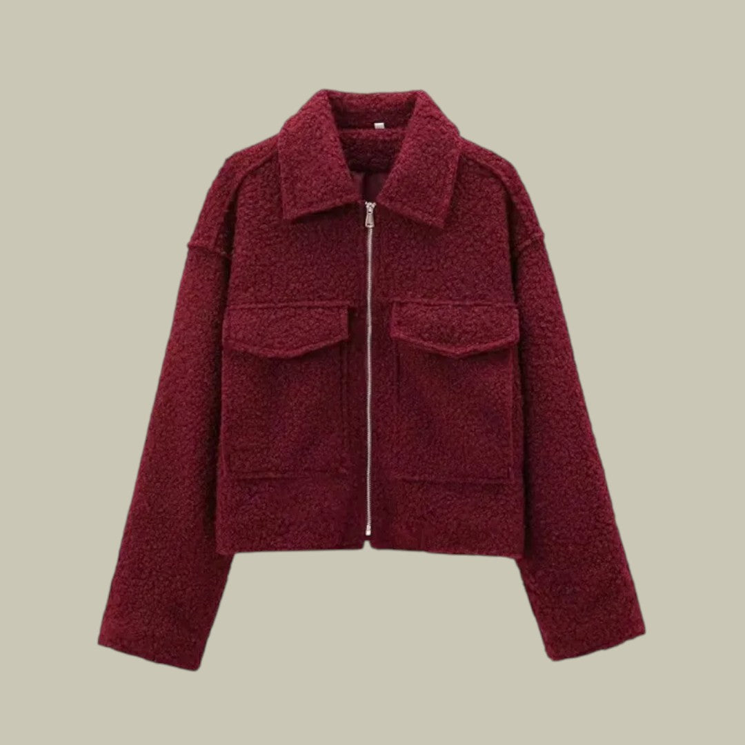 Womens Jacket Autumn Short Pockets