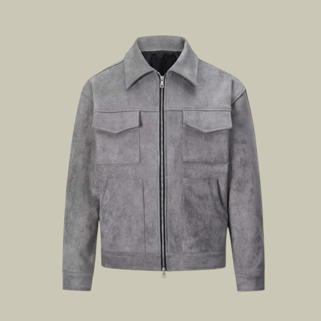 Mens Suede Jacket Oversized
