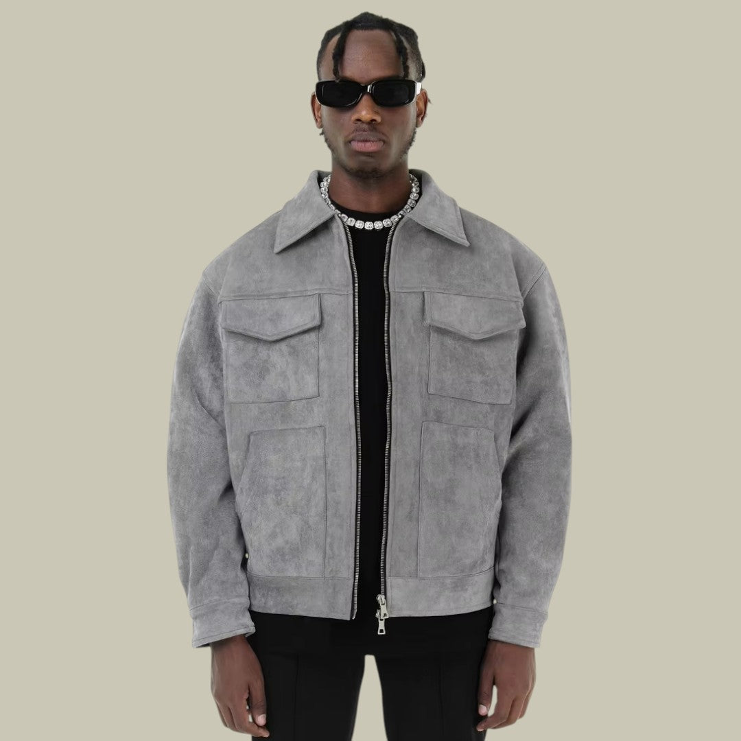 Mens Suede Jacket Oversized