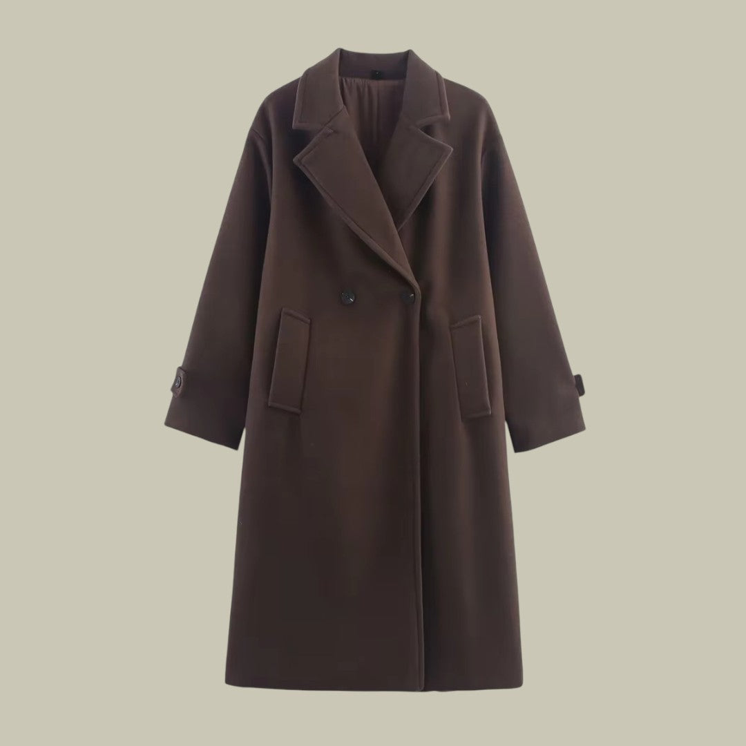 Womens Long Winter Coat Brown