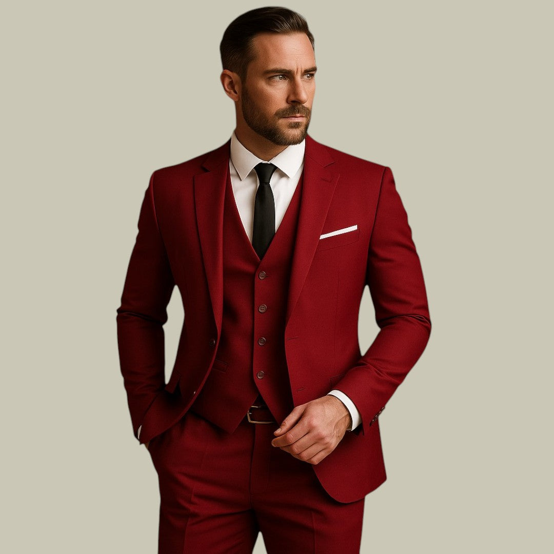 Mens Suit Slim Fit Three Piece