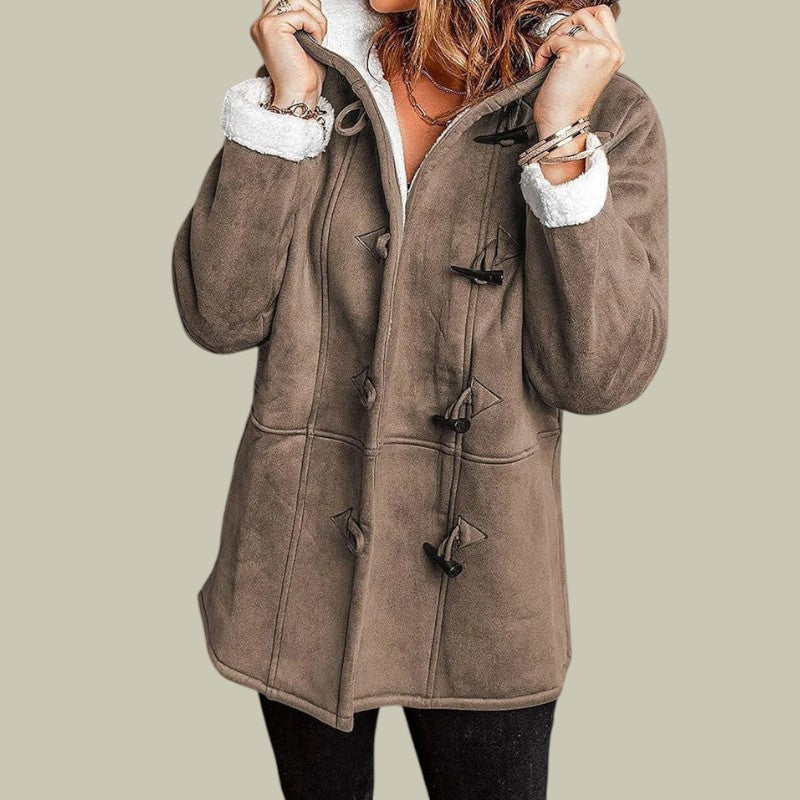 Womens Soft Coat Hooded