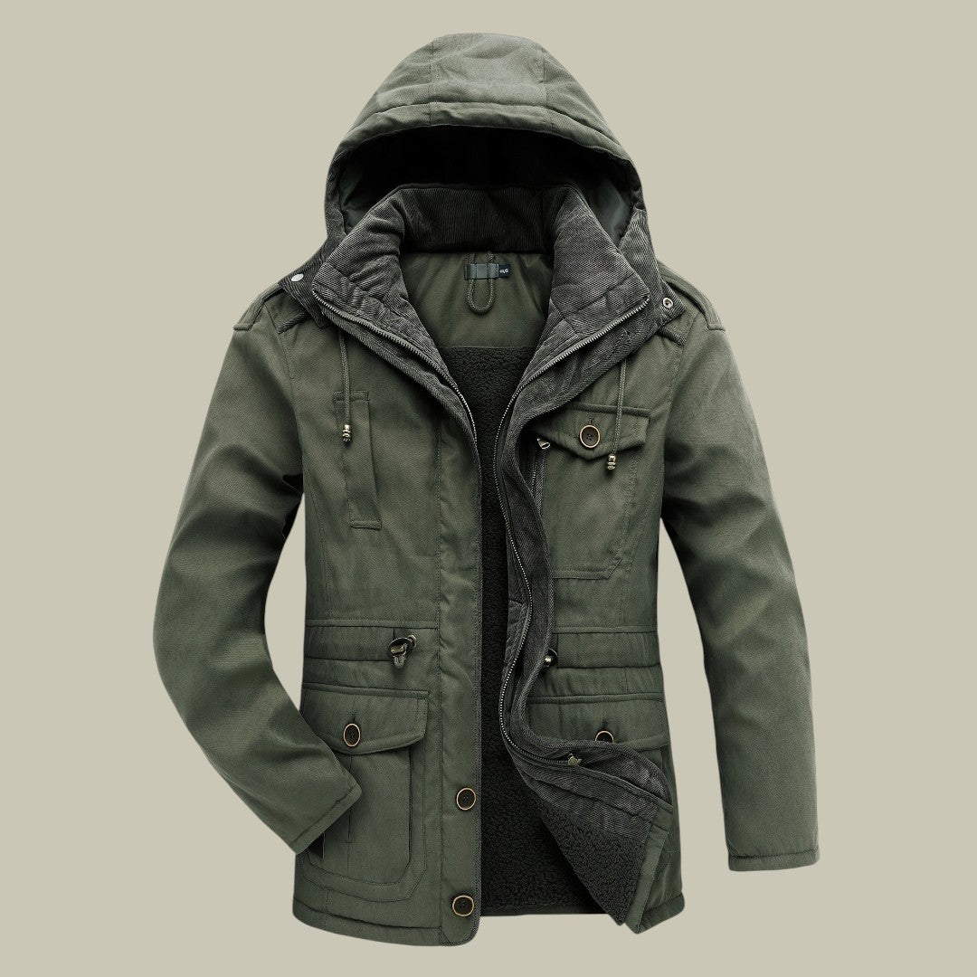 Mens Winter Jacket Thick Hooded