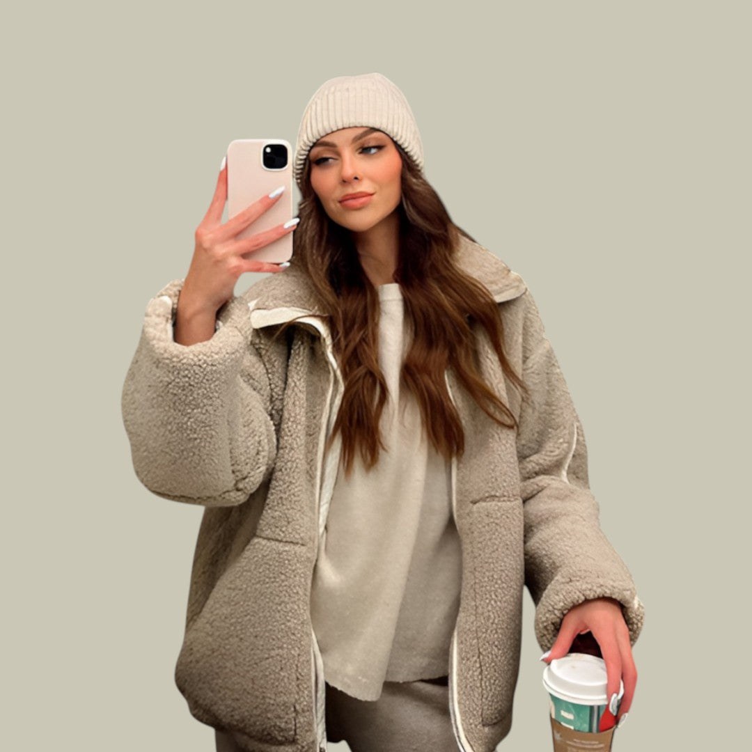 Women's Fleece Jacket Reversible Warm