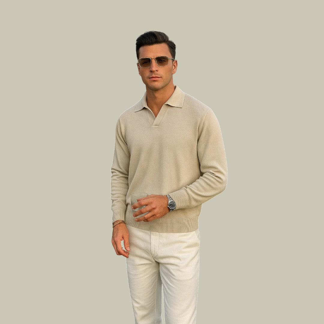 Mens Long Sleeve Polo