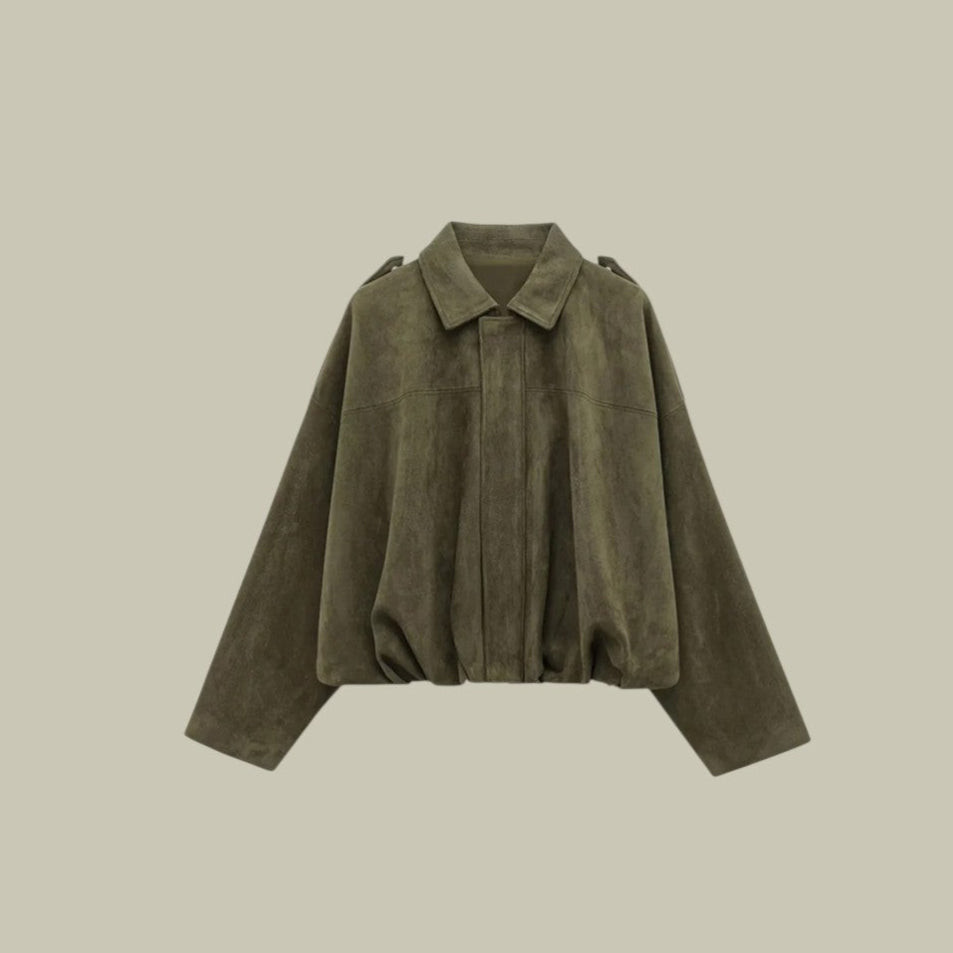 Womens Suede Jacket Oversized