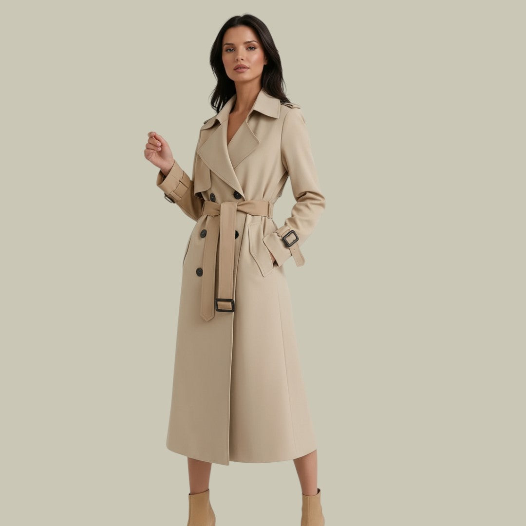Womens Double Breasted Trench Coat