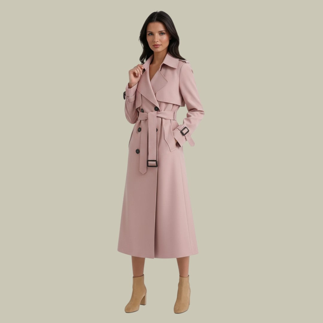 Womens Double Breasted Trench Coat