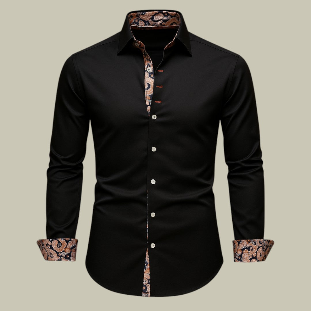 Mens Long Sleeve Shirt Slim Fit