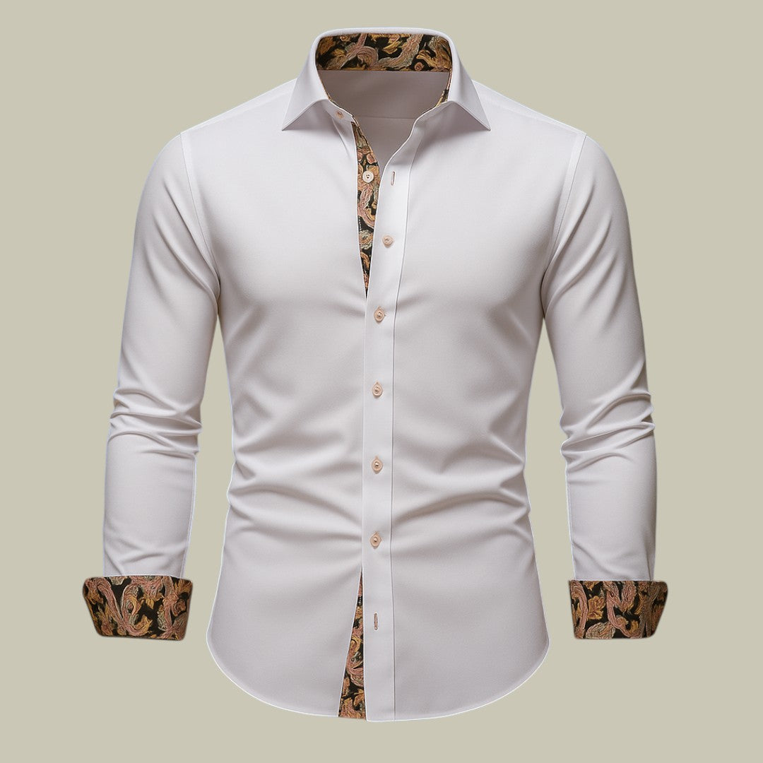 Mens Long Sleeve Shirt Slim Fit
