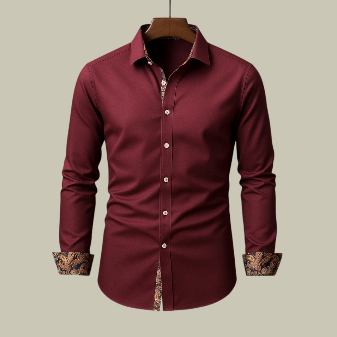 Mens Long Sleeve Shirt Slim Fit
