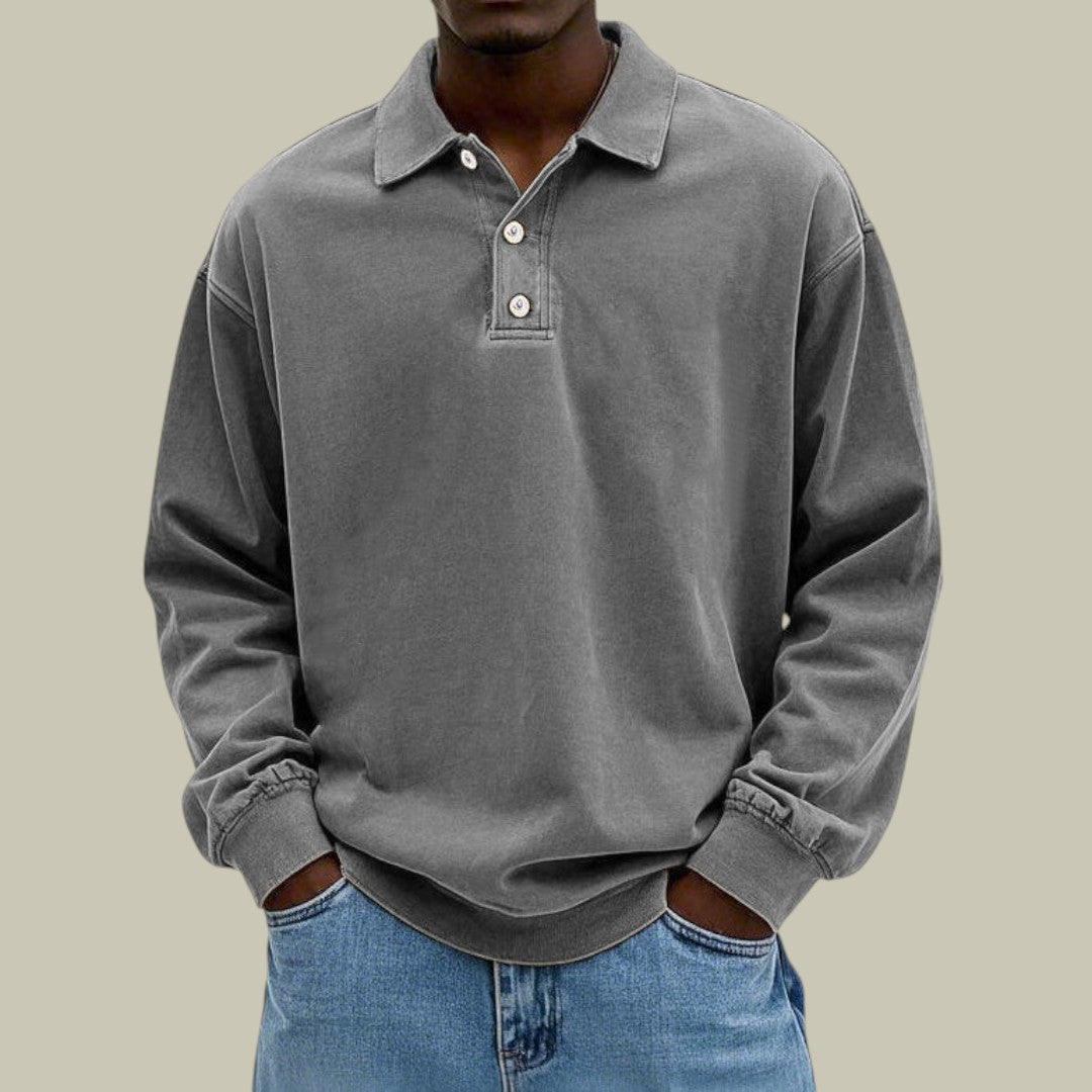 Mens Oversized Polo Sweater