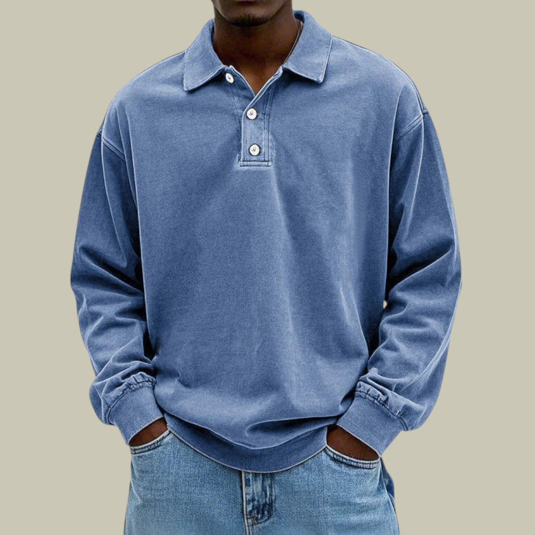 Mens Oversized Polo Sweater