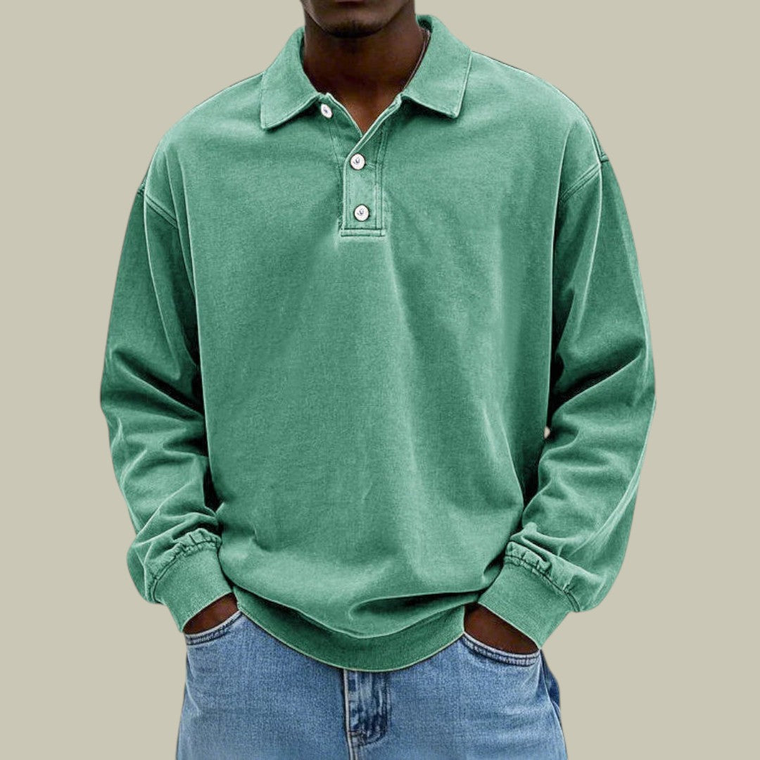 Mens Oversized Polo Sweater