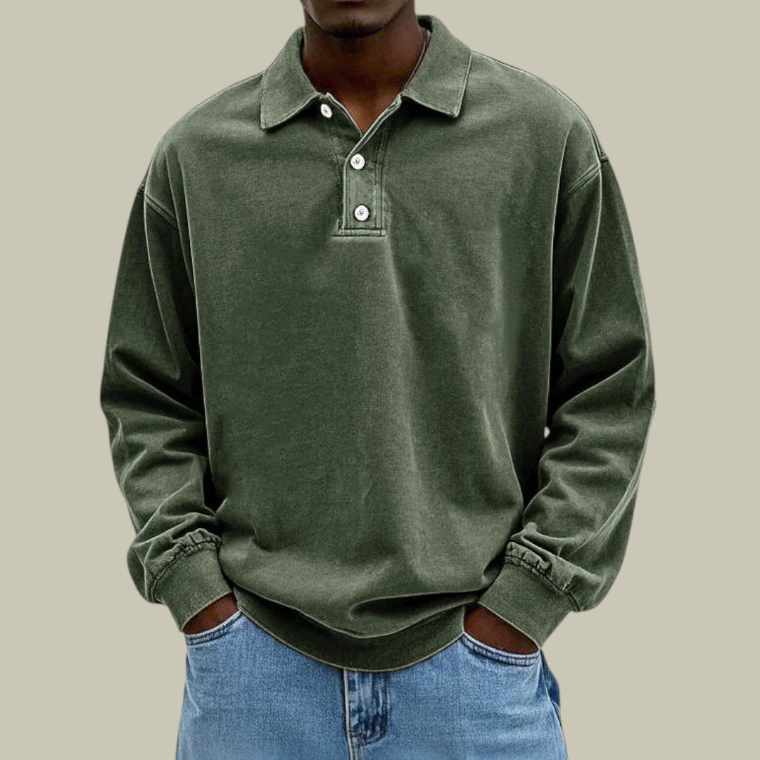 Mens Oversized Polo Sweater