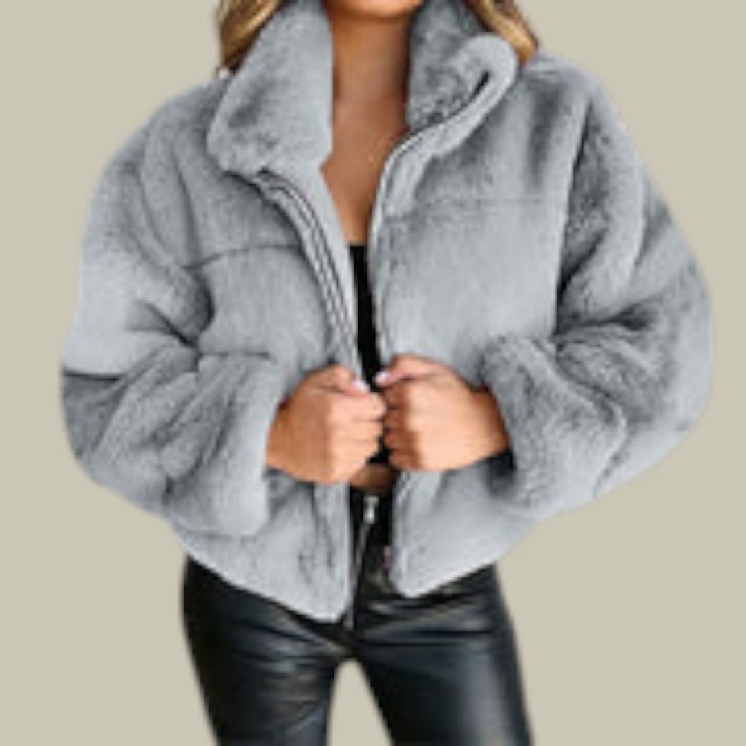 Womens Jacket Teddy Fluffy Warm Autumn/Winter