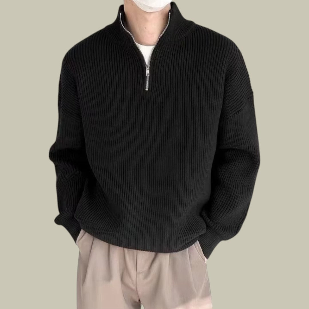Lux & Classy • Men’s Old Money Zipper Sweater