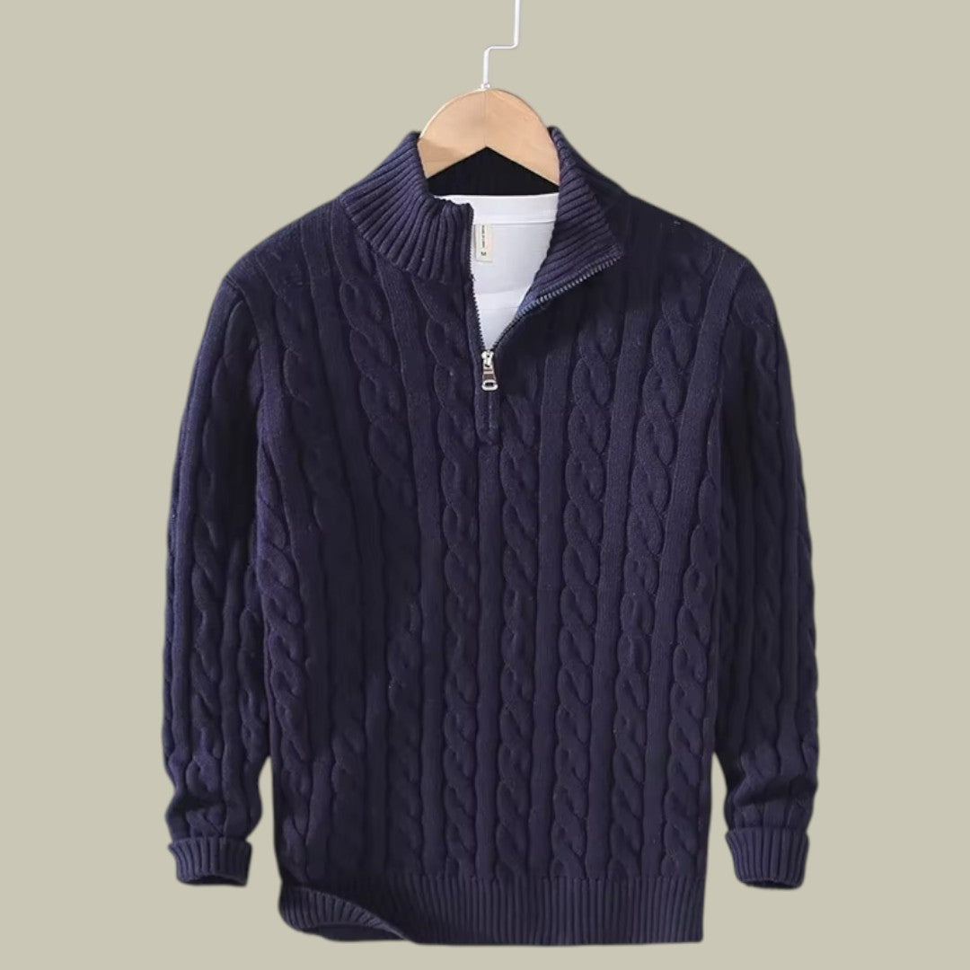 Lux & Classy  • Men's Comfortable Cable Knit Design Sweater