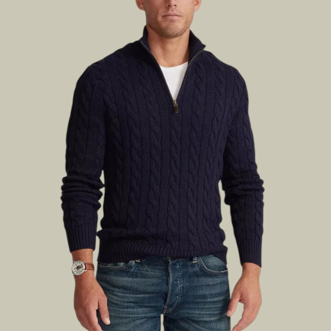 Lux & Classy  • Men's Comfortable Cable Knit Design Sweater