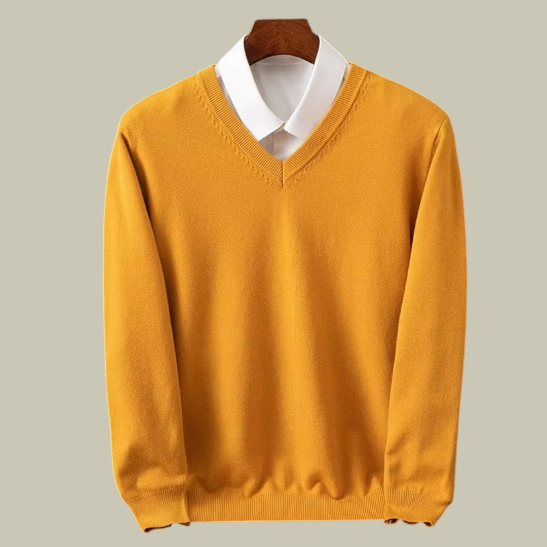 Mens V-Neck Sweater Business Autumn