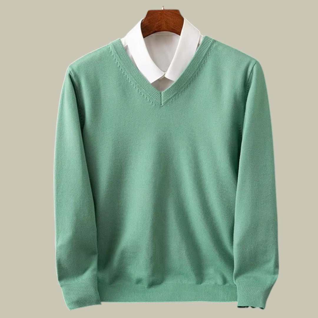 Mens V-Neck Sweater Business Autumn