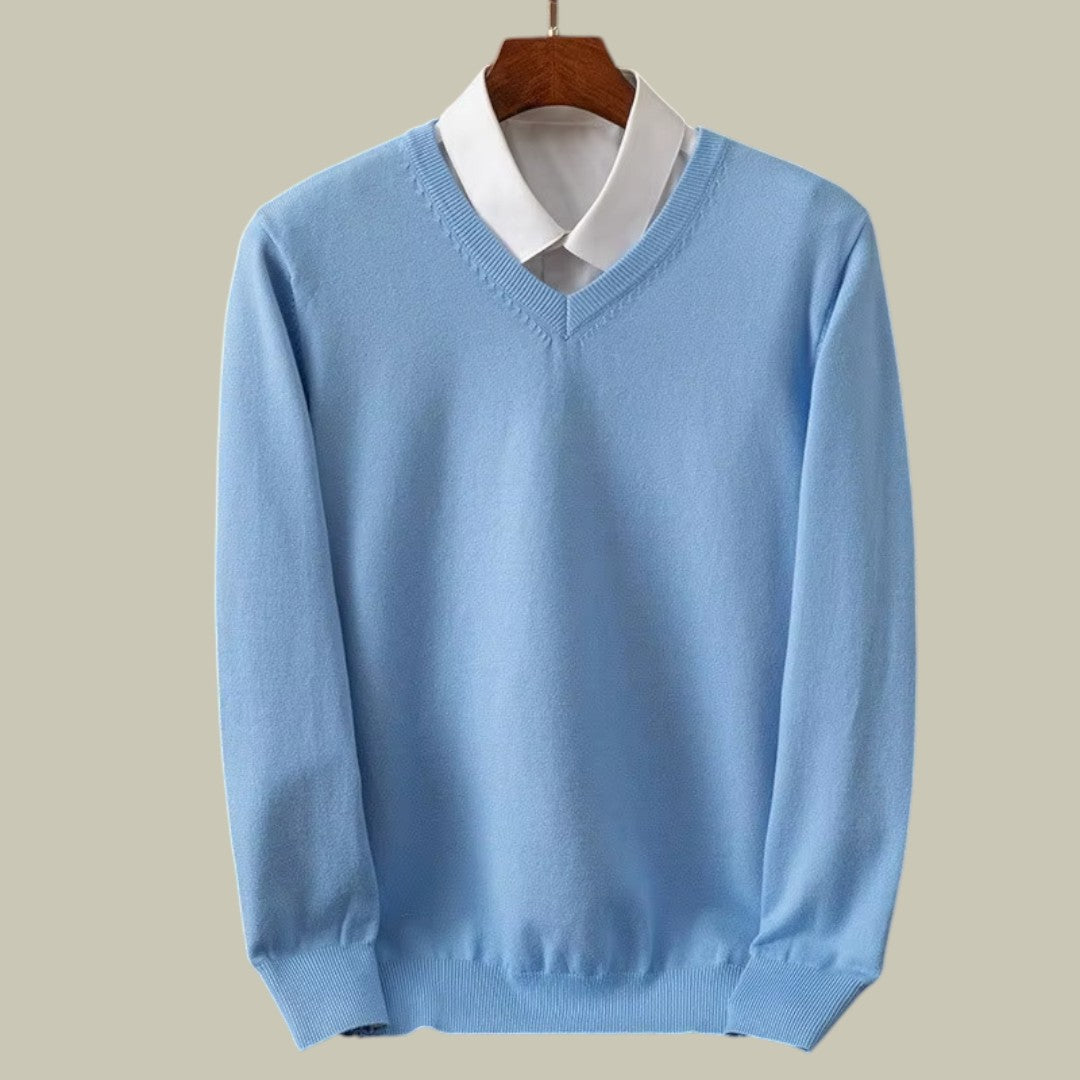Mens V-Neck Sweater Business Autumn