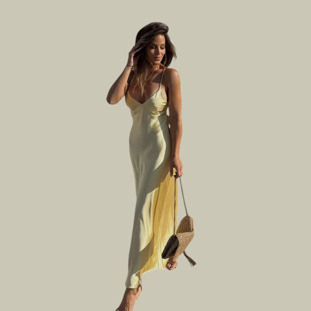 Lux & Classy  • Women's Elegant Satin Maxi Dress