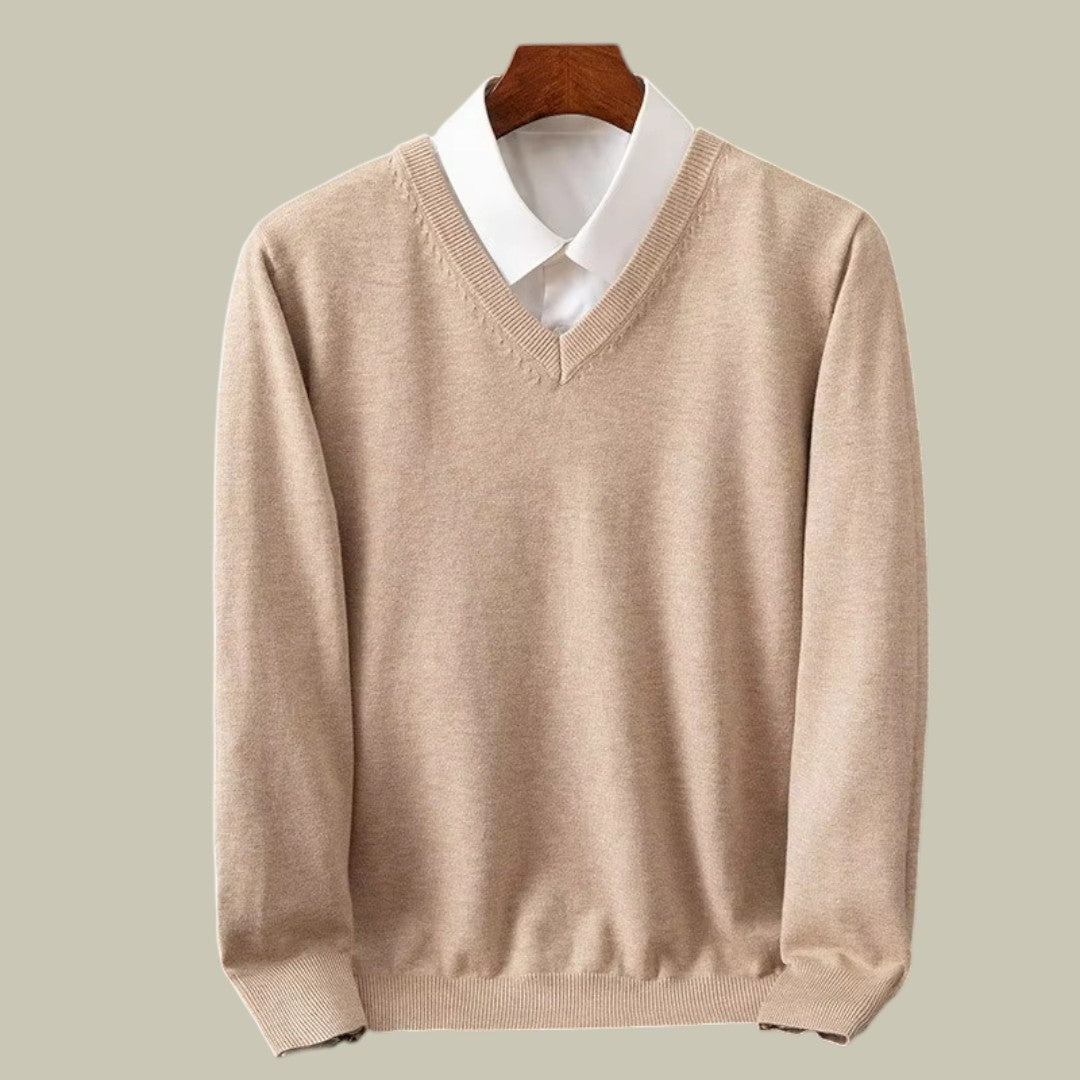 Mens V-Neck Sweater Business Autumn