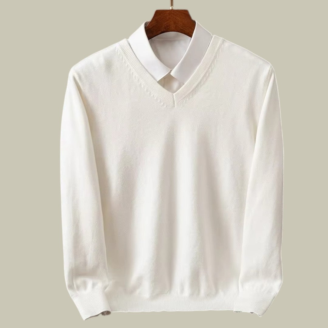Mens V-Neck Sweater Business Autumn