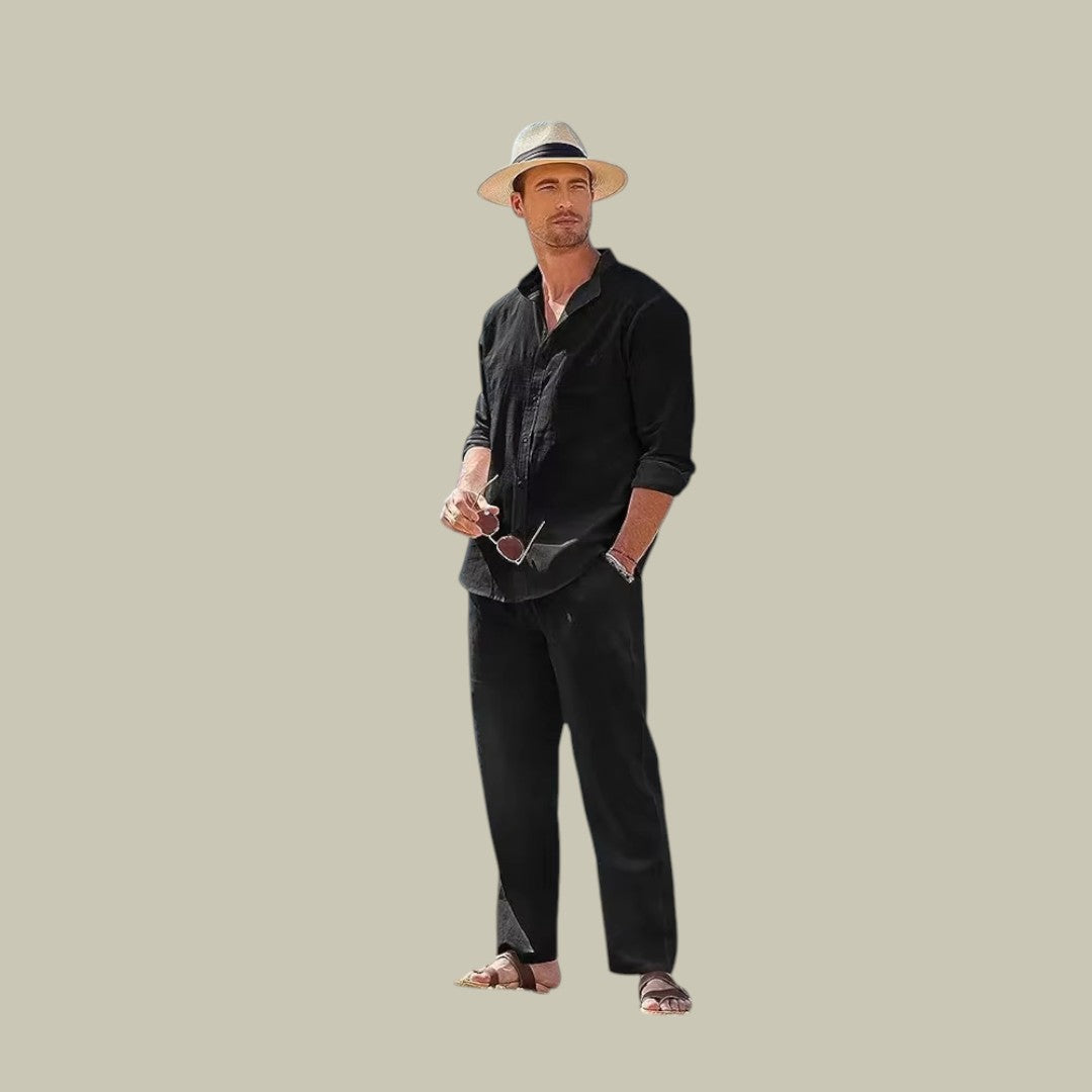 Lux & Classy  • Men's Casual Linen Two Piece Set