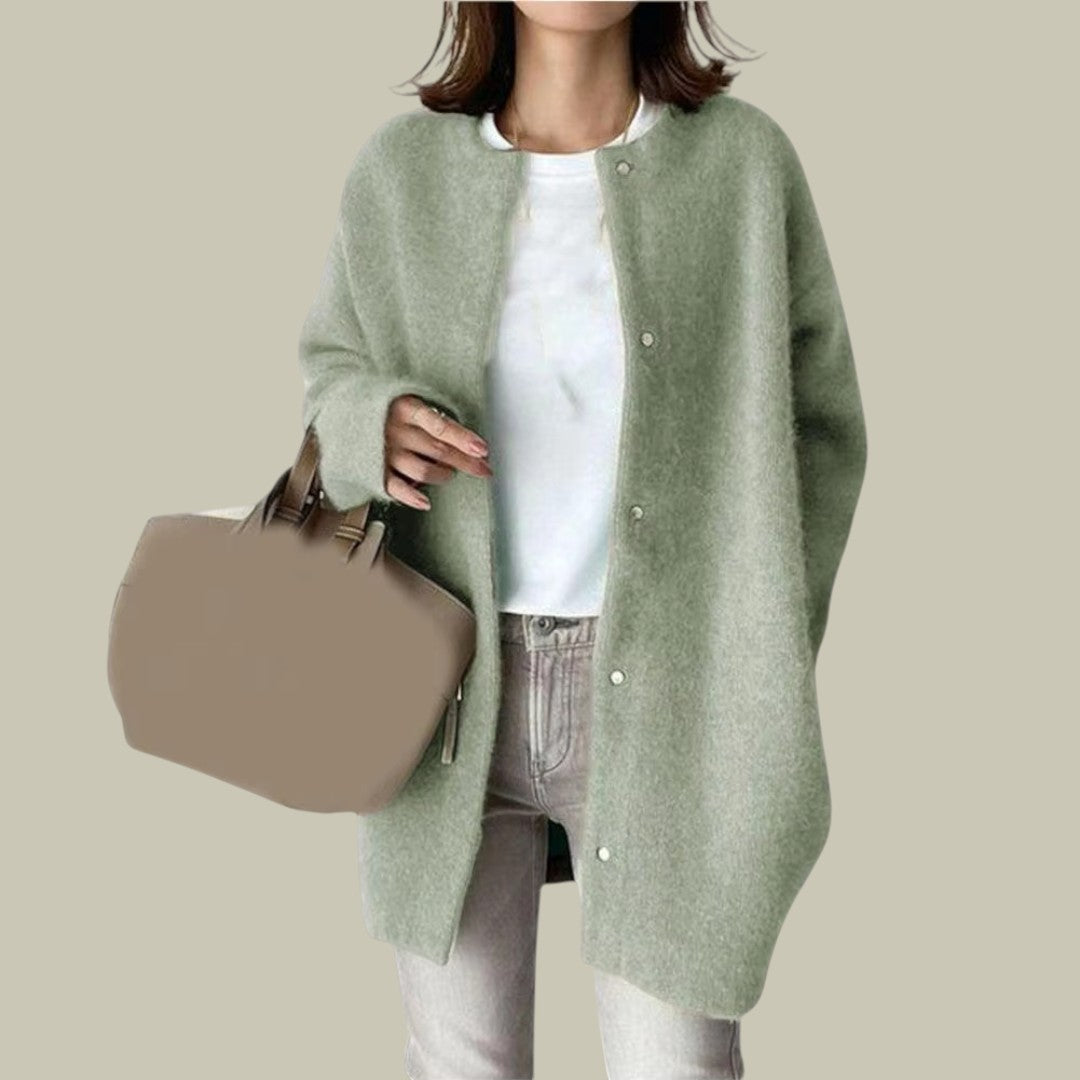 Womens Wool Warm Long Cardigan