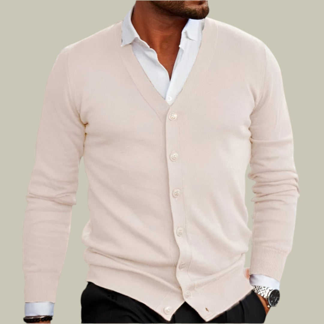 Mens Cardigan V Neck