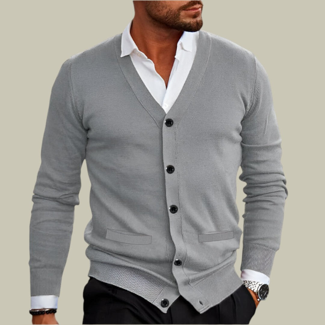 Mens Cardigan V Neck