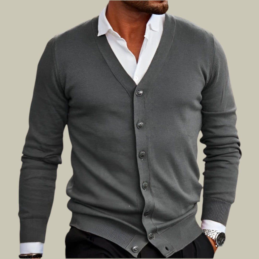 Mens Cardigan V Neck