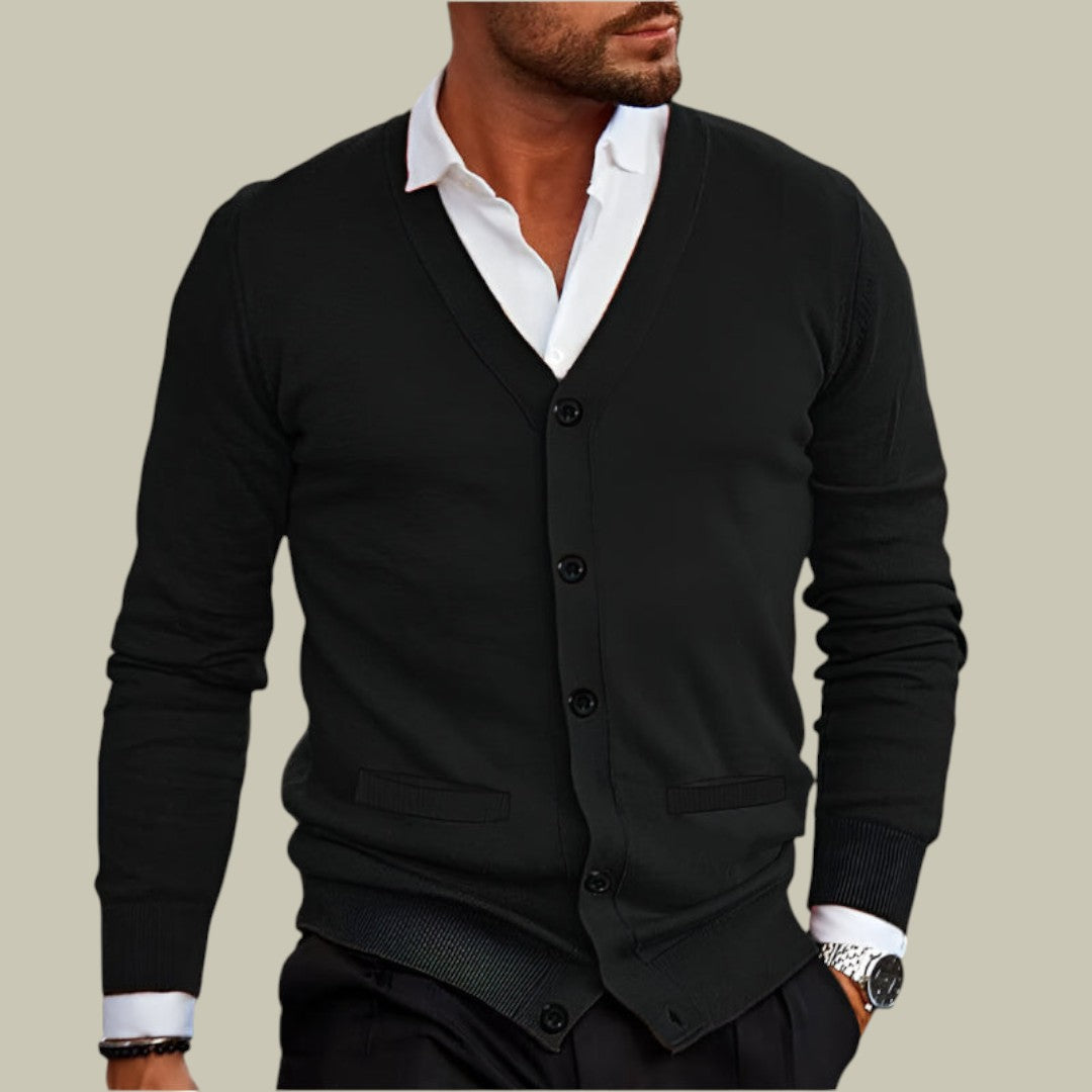 Mens Cardigan V Neck