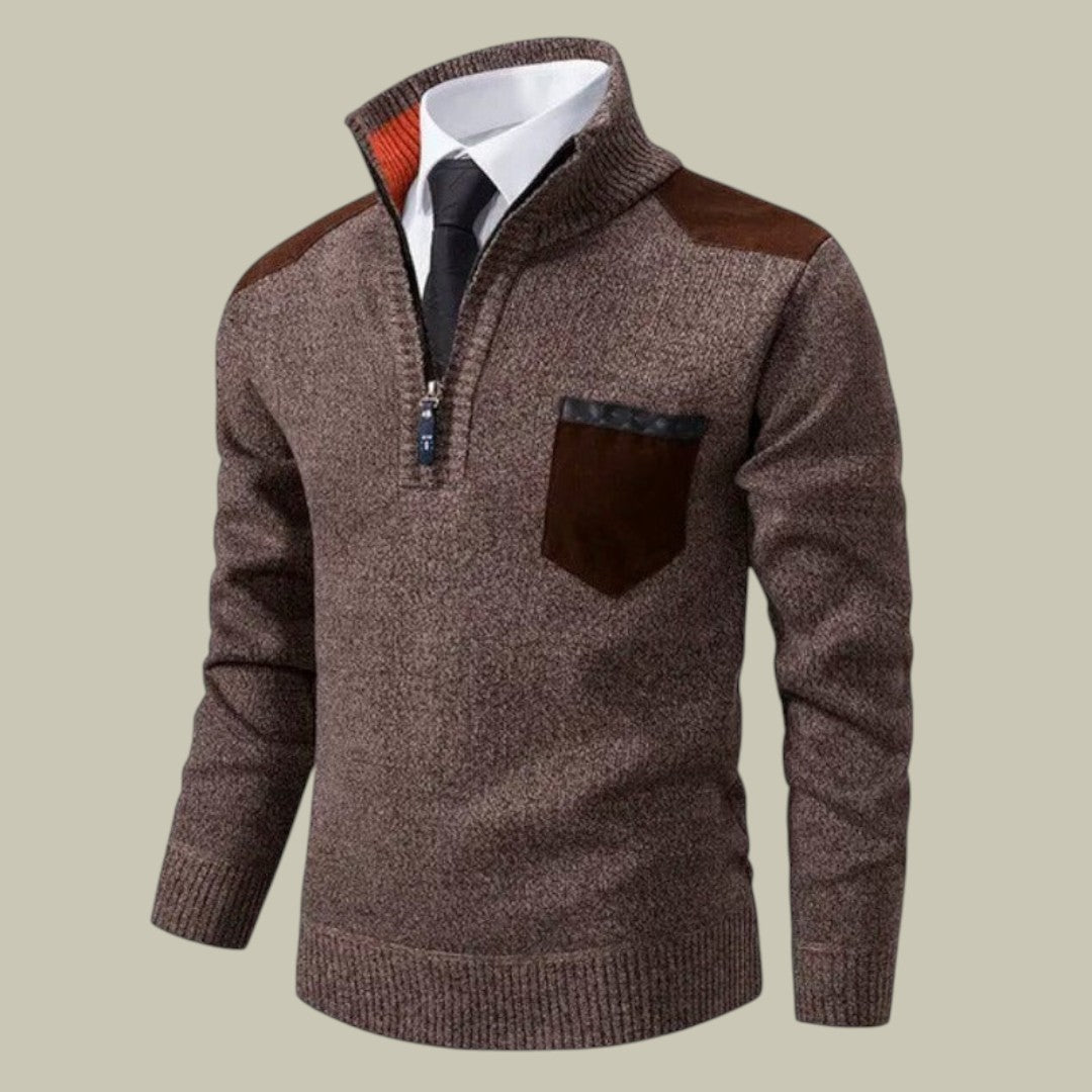 Mens Half Zipper Sweater Warm
