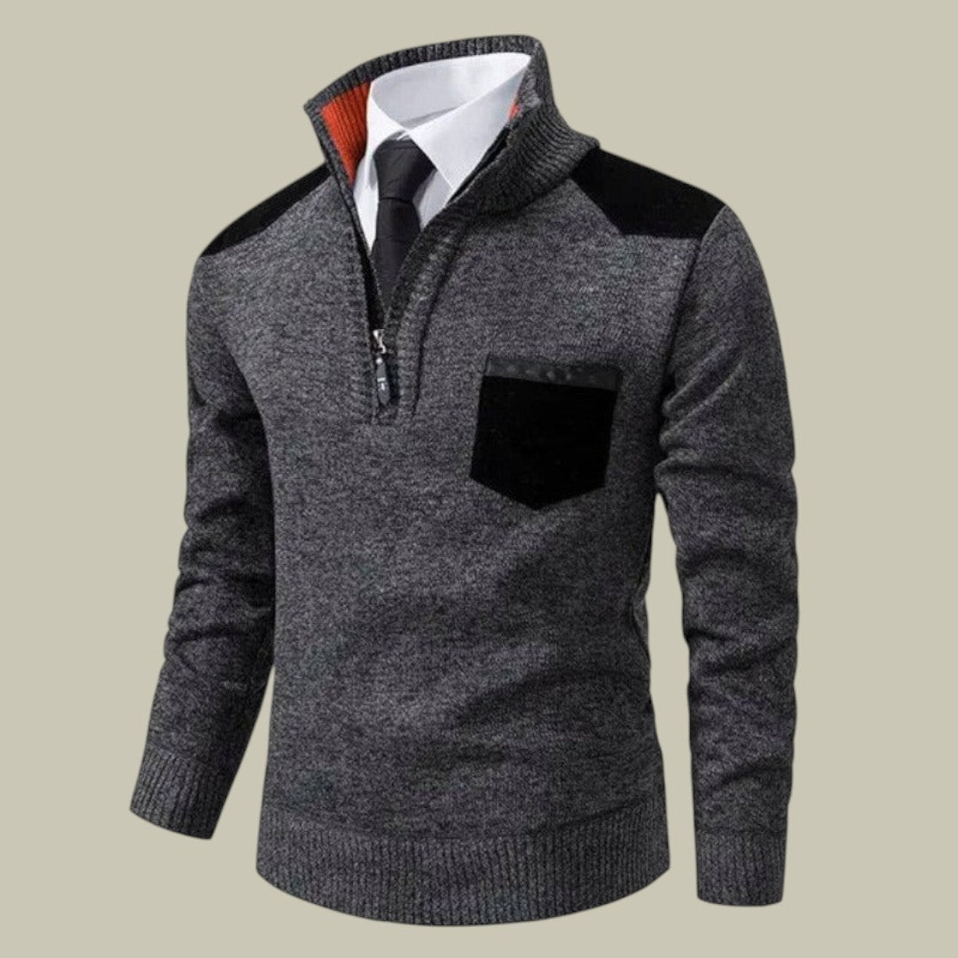 Mens Half Zipper Sweater Warm