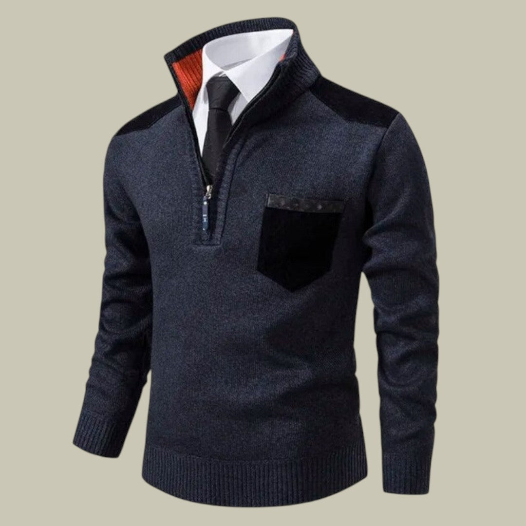 Mens Half Zipper Sweater Warm