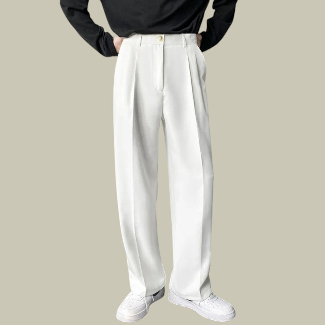Mens Loose Wide-Leg Pants
