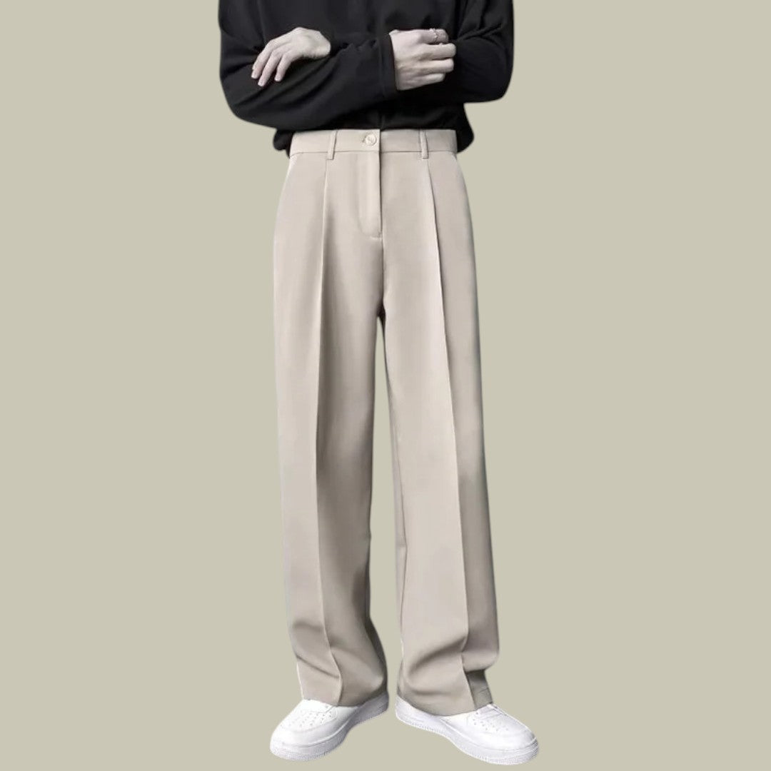 Mens Loose Wide-Leg Pants