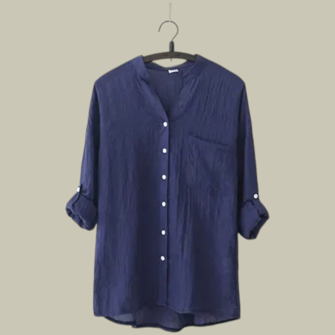 Lux & Classy  • Women's Casual Longsleeve Linen Shirt