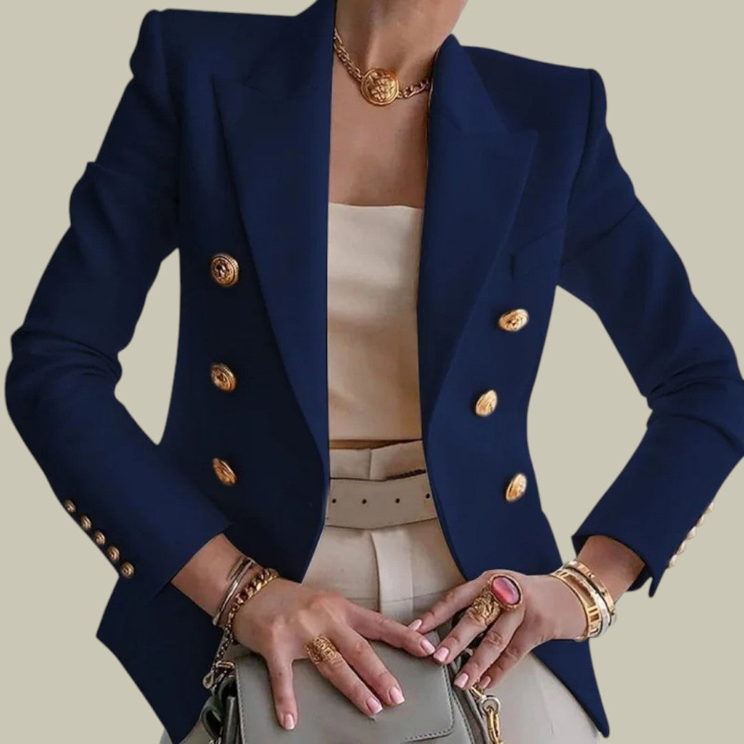 Lux & Classy • Women’s Tailored Blazer with Buttons