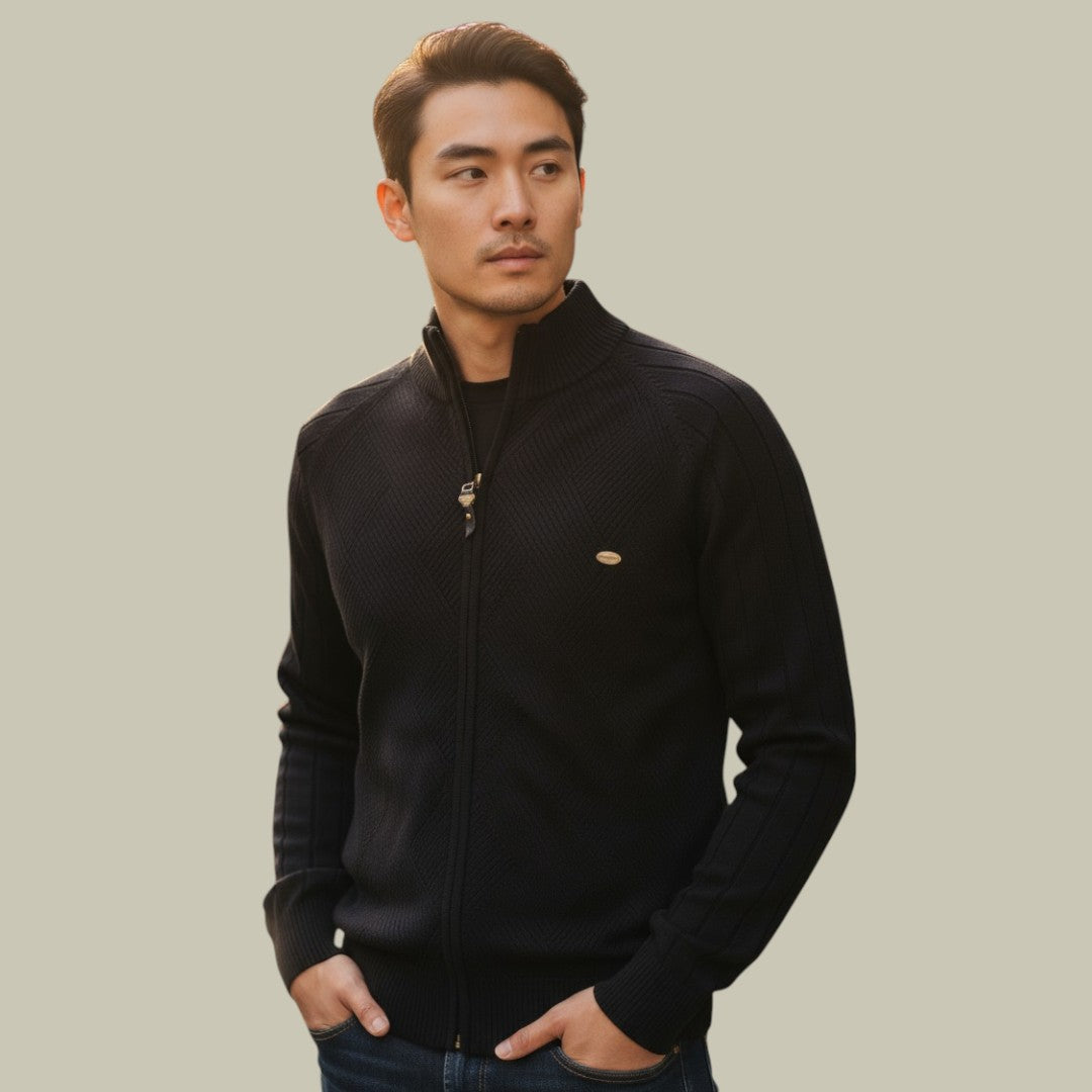 Mens Cardigan Autumn Zipper