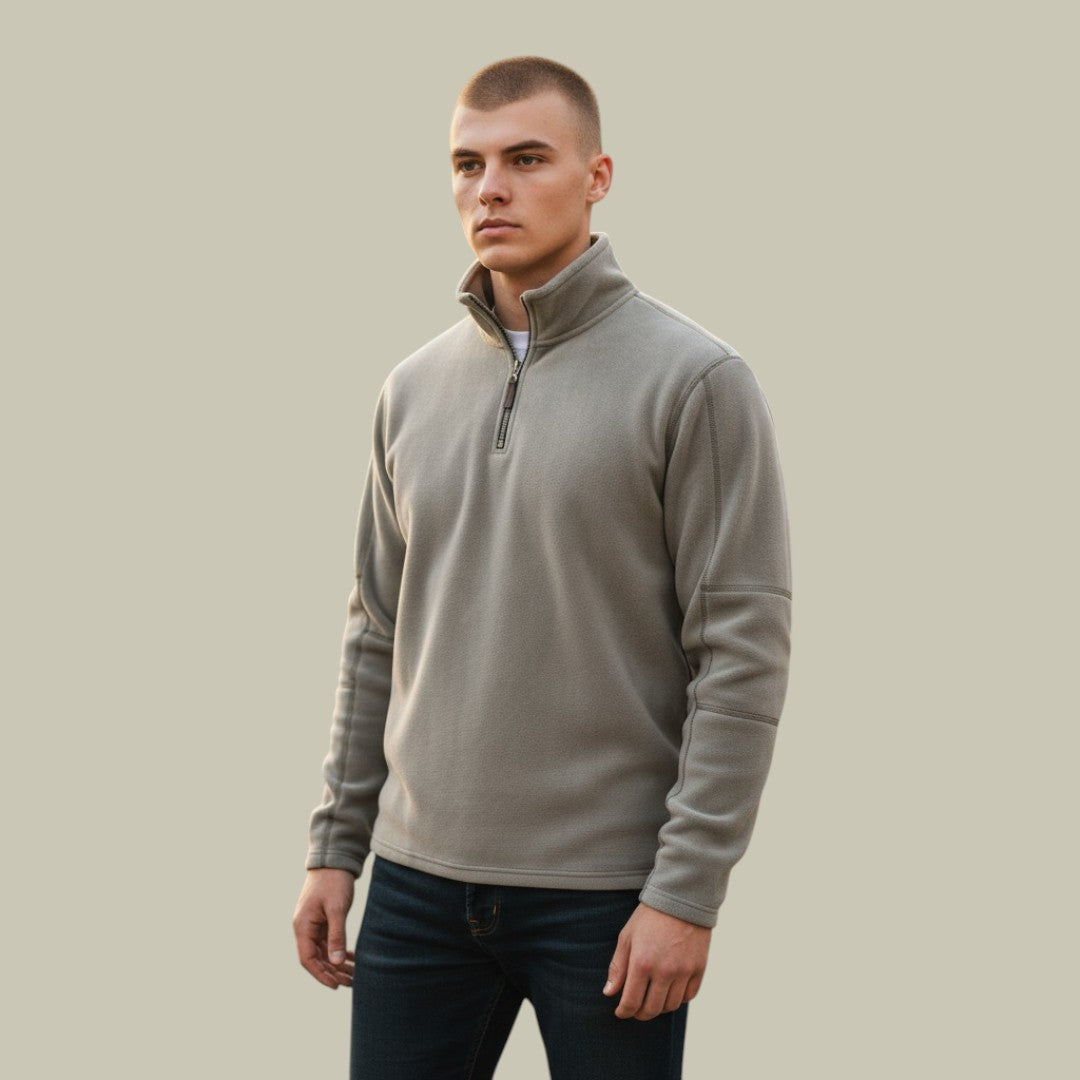 Mens Thick Warm Fleece Sweater Half Zip