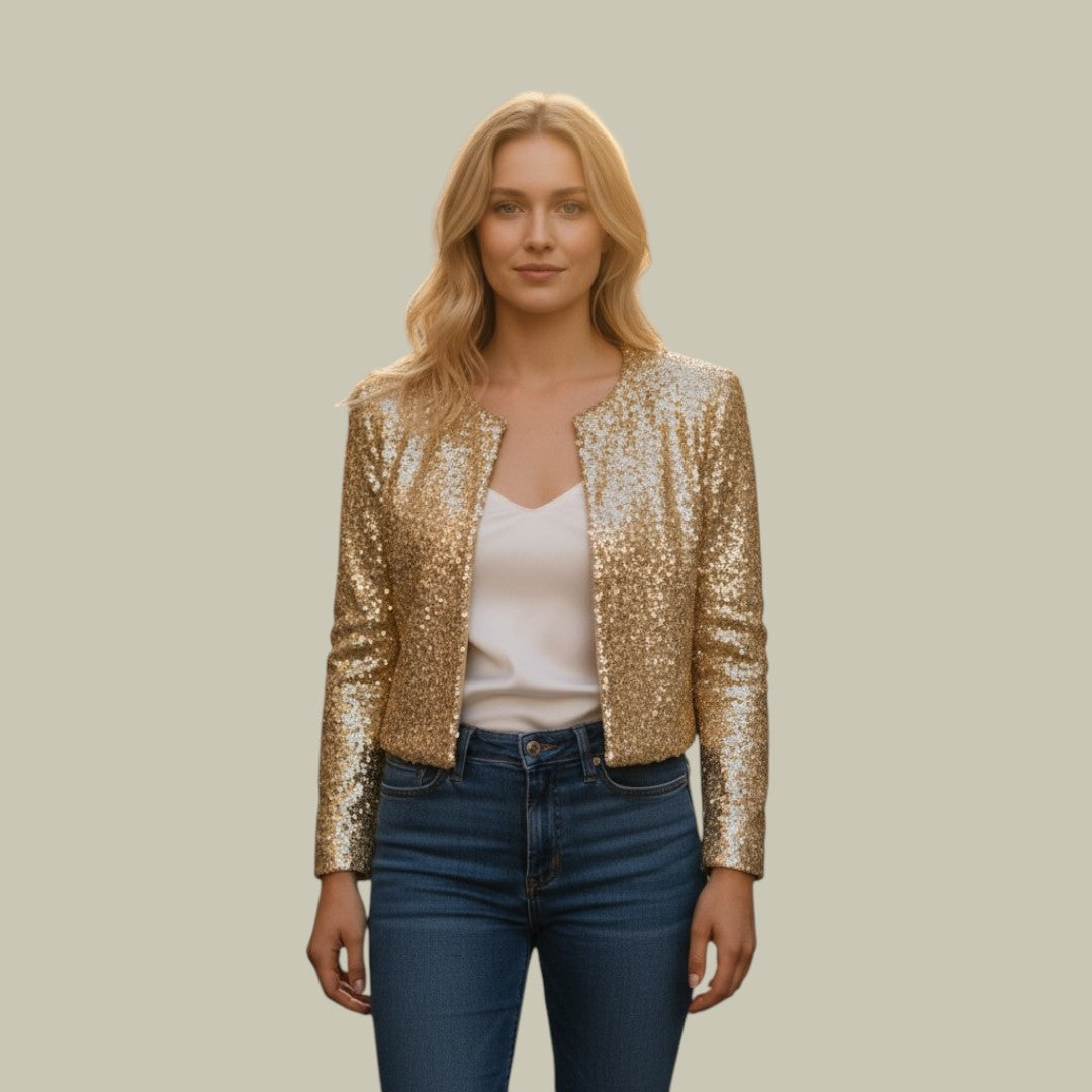 Womens Short Sequin Jacket