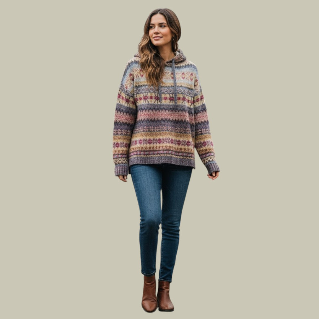 Womens Knitted Jumper Winter Hooded