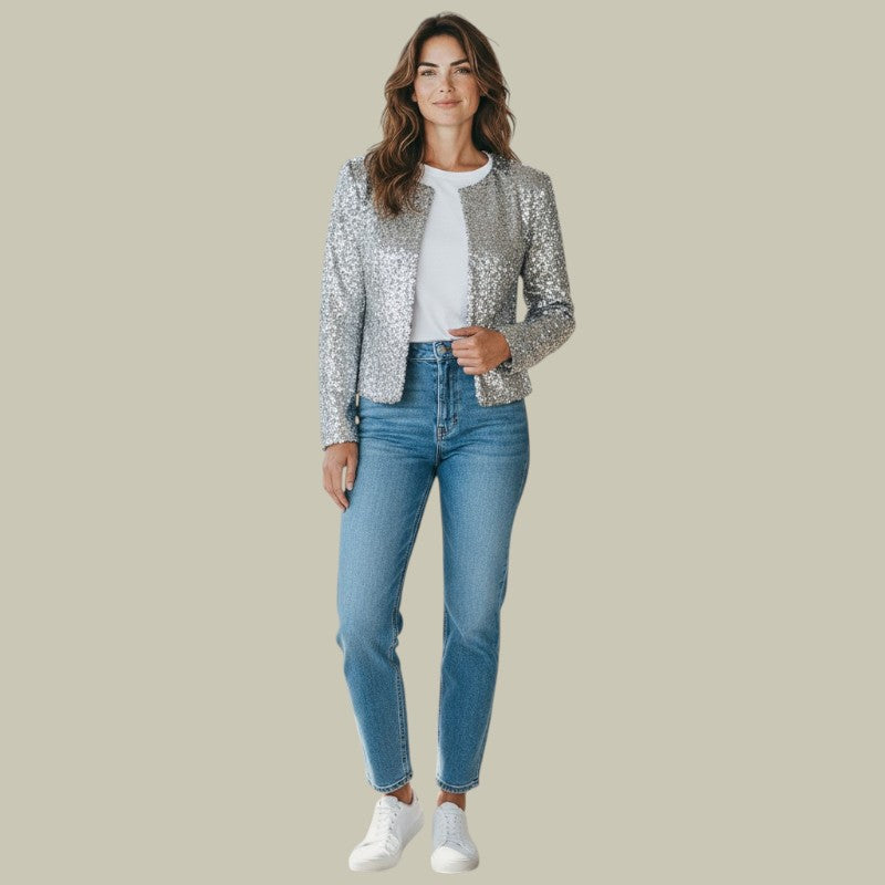 Womens Sequin Evening Jacket