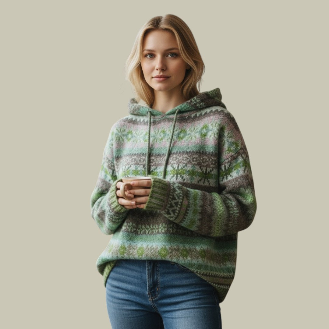 Womens Knitted Jumper Winter Hooded